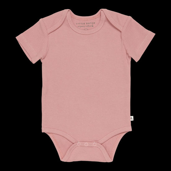 Bild von Body kurzen Ärmeln Rib Vintage Pink - 74/80