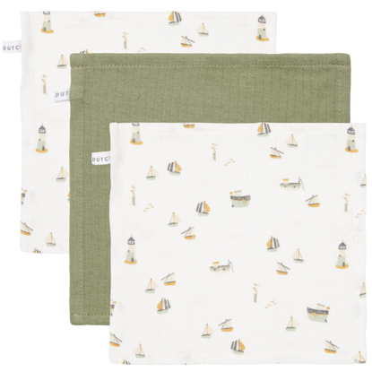 Bild von Mundtücher Pure Olive / Sailors Bay White