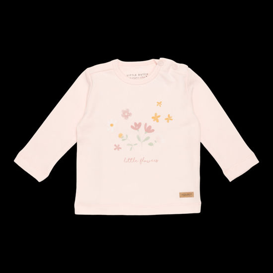 Bild von T-Shirt langärmlig Flowers Pink - 50/56