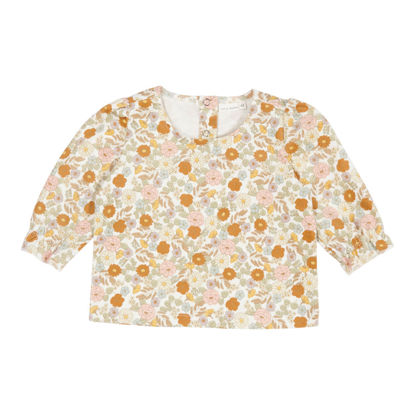 Bild von T-Shirt lange Puffärmel Corduroy Vintage Little Flowers - 80