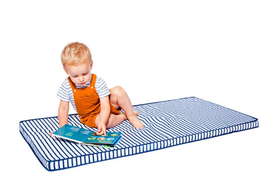 Bild von Bodenspielmatte - blau Streifen