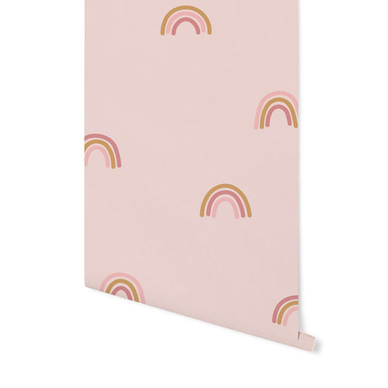 Bild von Vliestapete Little Rainbows Pink