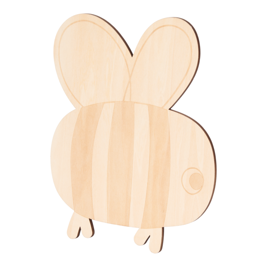 Bild von Wandlampe aus Holz Biene