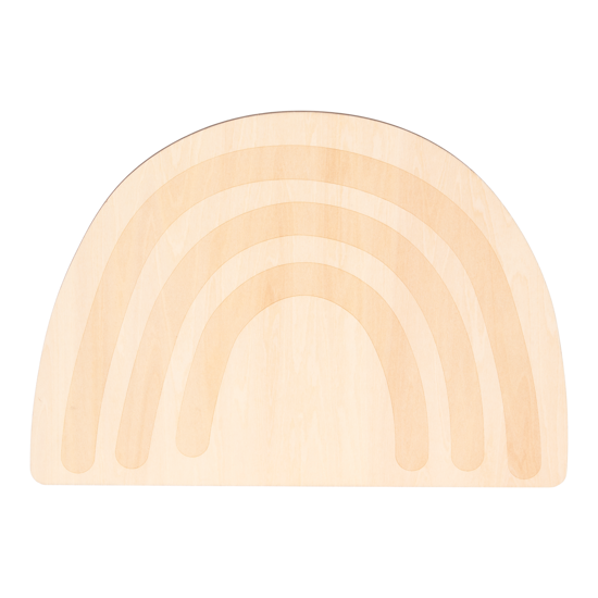Bild von Wandlampe aus Holz Regenbogen
