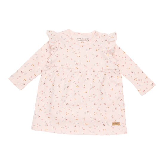 Bild von Kleid langärmlig ruffles Little Pink Flowers - 86