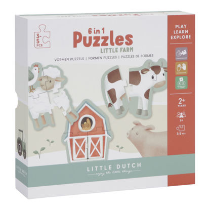 Bild von 6 in 1 Puzzle-Set Little Farm FSC