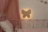 Bild von Wandlampe aus Holz Schmetterling