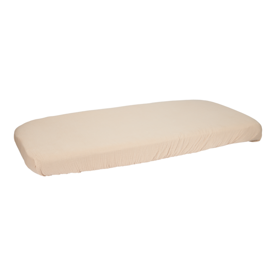 Bild von Spannbetttuch Wiege muslin Beige