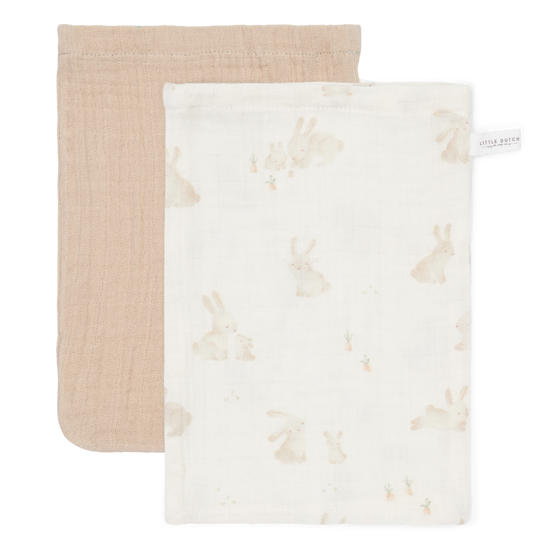 Bild von Waschhandschuhe Set muslin Baby Bunny / Beige