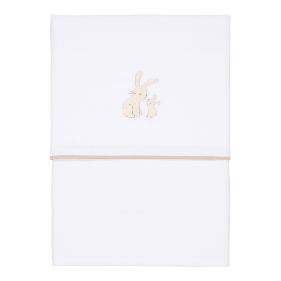 Bild von Wiegelaken bestickt  Baby Bunny