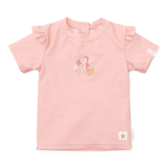 Bild von Schwimm T-Shirt kurzärmligruffles Seahorse Pink -  62/68