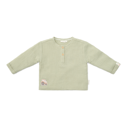Bild von Muslin shirt long sleeve Grass Green - 86