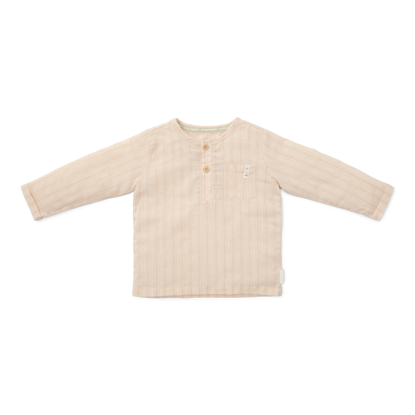 Bild von Linen shirt long sleeve Sand Stripes - 92