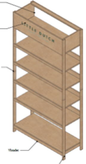 Bild von Wooden Shelf Display