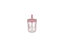 Bild von Kinder Trinkglas Mio 250 ml mit Strohhalm- Fairy Garden