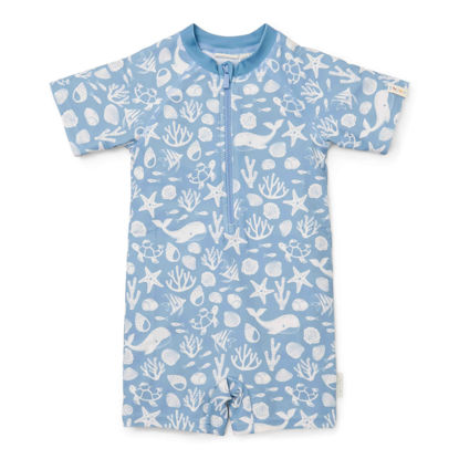 Bild von Badeeinteiler kurzärmlig Sea Life Ocean Blue - 62/68