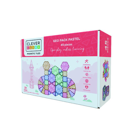 Bild von Cleverclixx Geometrie-Bausatz in Pastellfarben 45 Teile