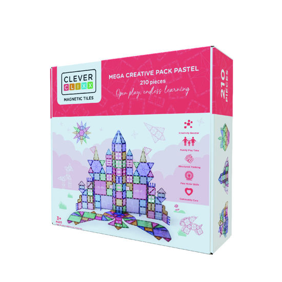 Bild von Cleverclixx Mega-Kreativ-Bausatz in Pastellfarben 210 Teile