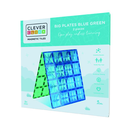 Bild von Große Grundplatten Blau Grün | 2 Teile