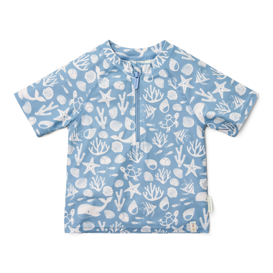 Bild von Rashguard mit kurzen Ärmeln Sea Life Ocean Blue - 98/104