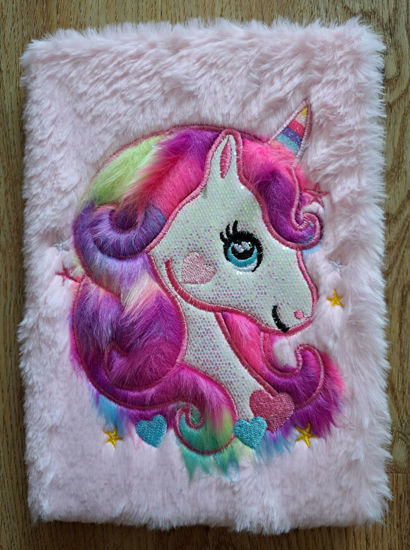 Bild von Notizbuch aus Plüsch Einhorn