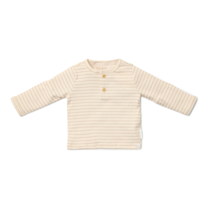 Bild von T-shirt langärmlig Soft Beige Stripe - 68