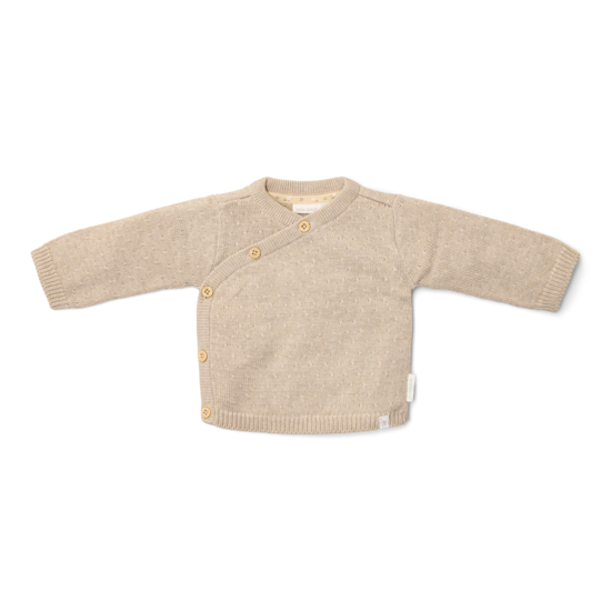 Bild von Wickel Cardigan gestrickt Soft Beige Melee - 68