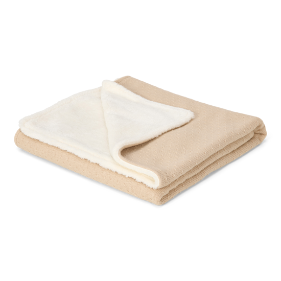 Bild von Kinderbettdecke gestrickt/fleece - Pure Soft Beige