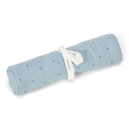 Bild von Swaddle muslin 120x120 - Pure Denim Blue