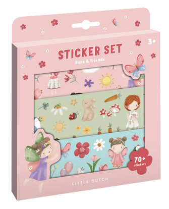 Bild von Stickerset 3 Blätter Rosa&Friends