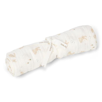 Bild von Swaddle 120 x 120 muslin Baby Bunny