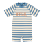 Bild von Short Sleeve Swimsuit Ocean Blue Stripes - 86/92