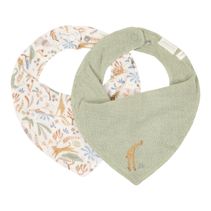 Bild von 2er-Pack Bandana-Lätzchen - Grün - Safari Wonders