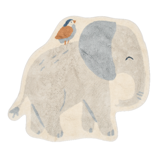 Bild von Teppich Elefant - Grau