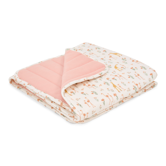 Bild von Wiegen­decke - Rosa - Blooming Safari