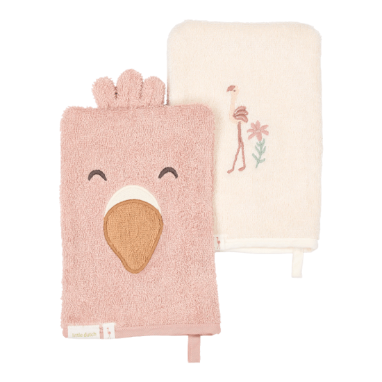 Bild von Waschlappen-Set Flamingo - Rosa