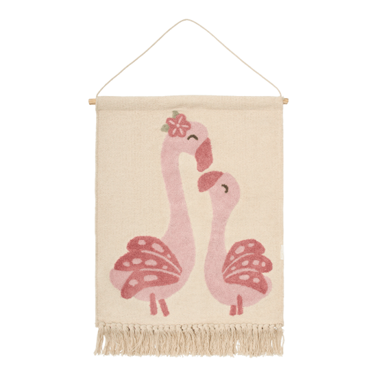 Bild von Wandteppich Flamingo - Rosa