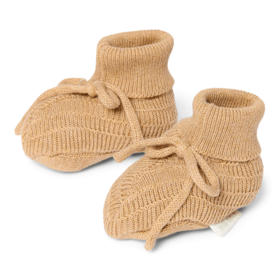 Bild von Newborn NOOS Safari Friends Gestrickte Babyschühchen Soft Tan Größe 1 44 / 56