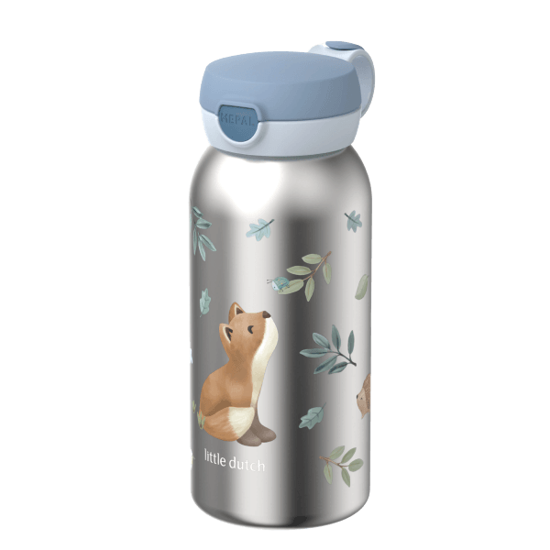 Bild von Edelstahl-Trinkflasche mit Flip-Cap, Campus, 600 ml - forest Friends