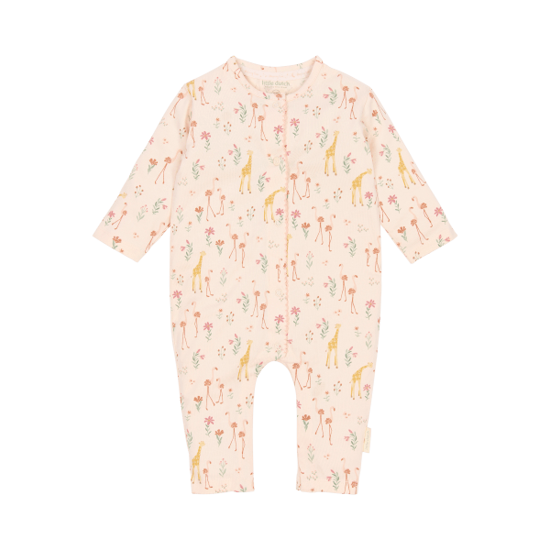 Bild von Einteiliger Winterpyjama Safari Flamingo Pastellrosa 50/56