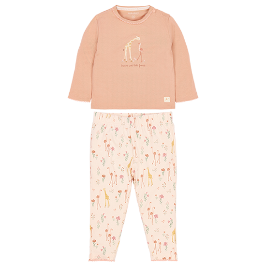 Bild von Zweiteiliger Pyjama Safari Flamingo Tiefrosa 74/80